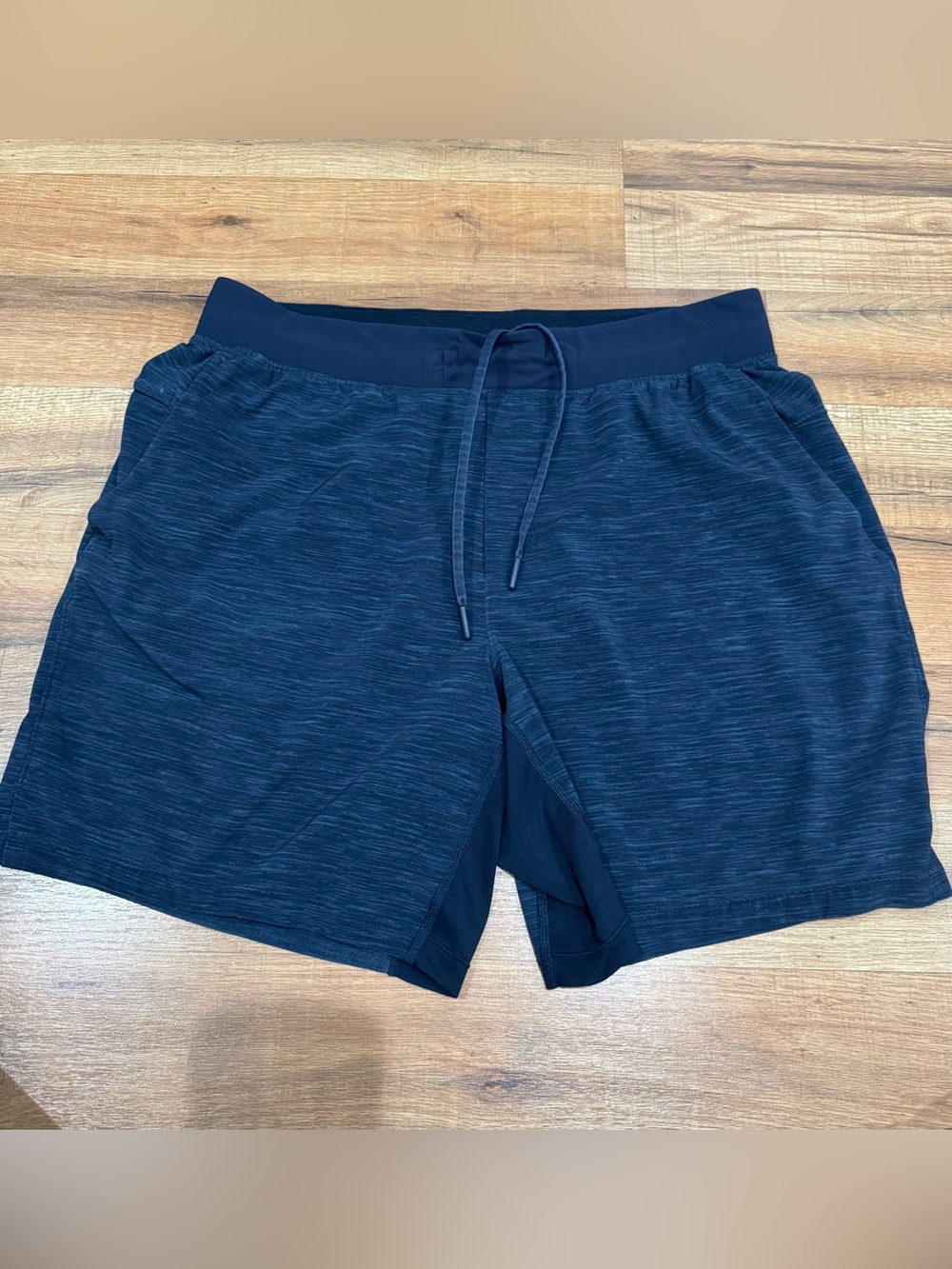lululemon athletica Men's Dark Navy Performance Shorts with Drawstring